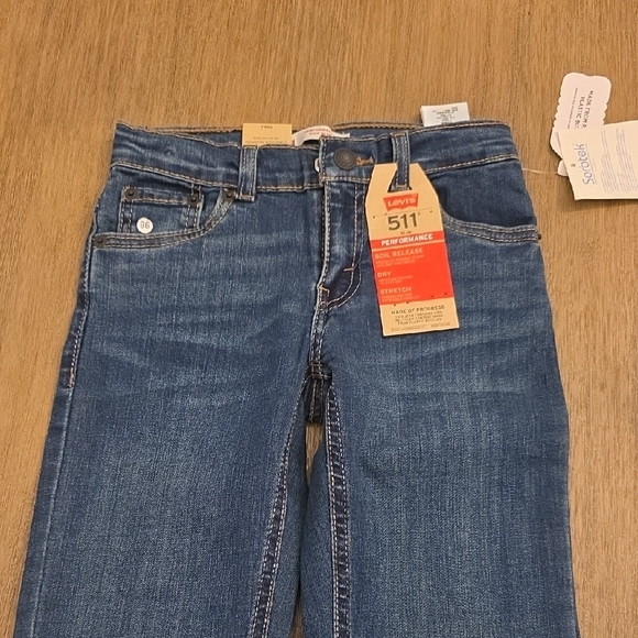 Levi's Slim Boy's Jeans in Dark Blue Denim - Picture 3 of 5